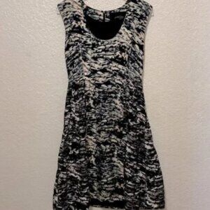 Rachel Comey Silk Wool Pleated Mini Fit and Flare Sleeveless Abstract Dress Sz 4